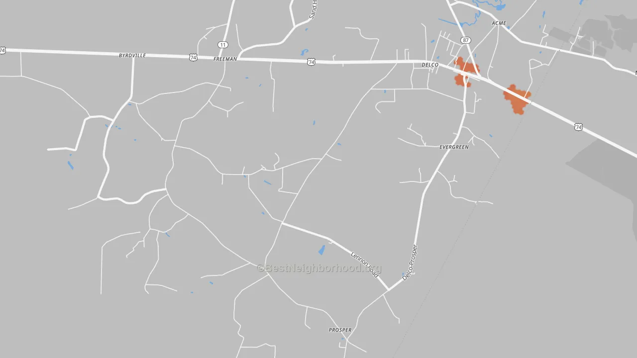 Bike Grade map of 28436, NC