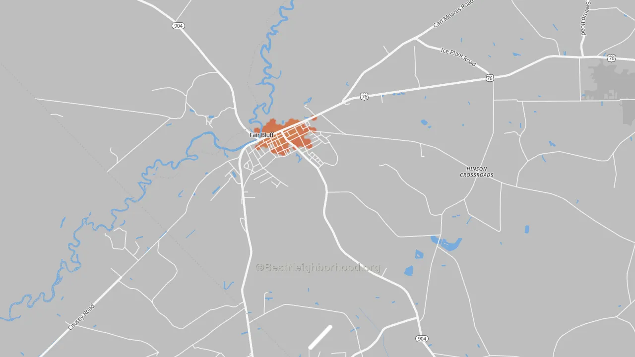 Bike Grade map of 28439, NC