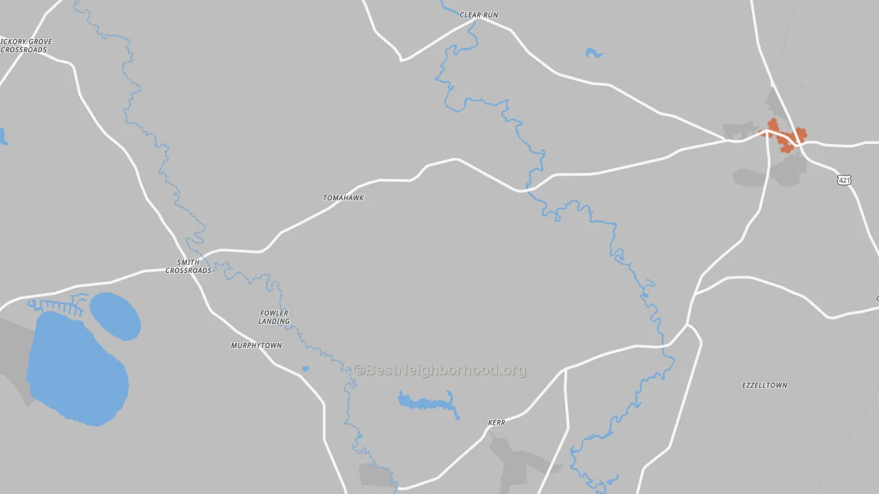Bike Grade map of 28444, NC