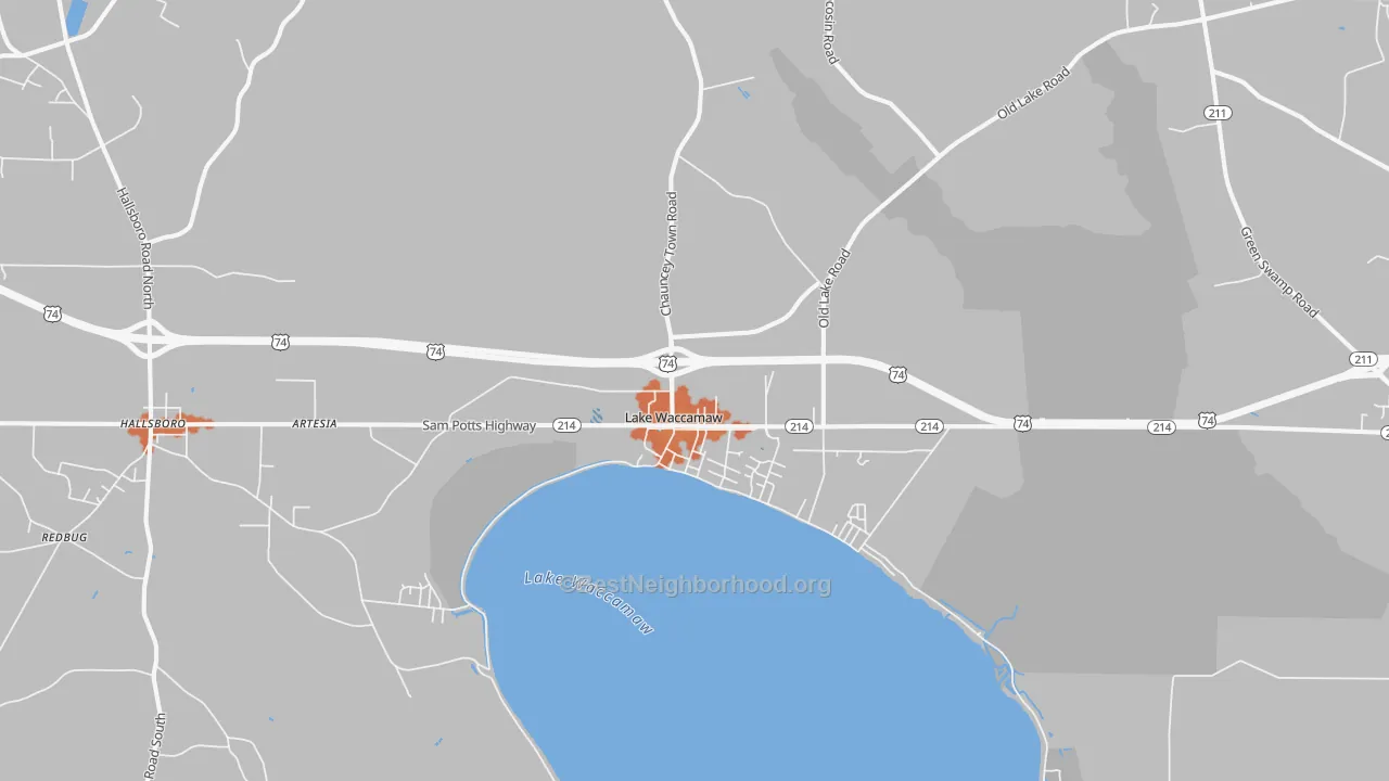 Bike Grade map of 28450, NC