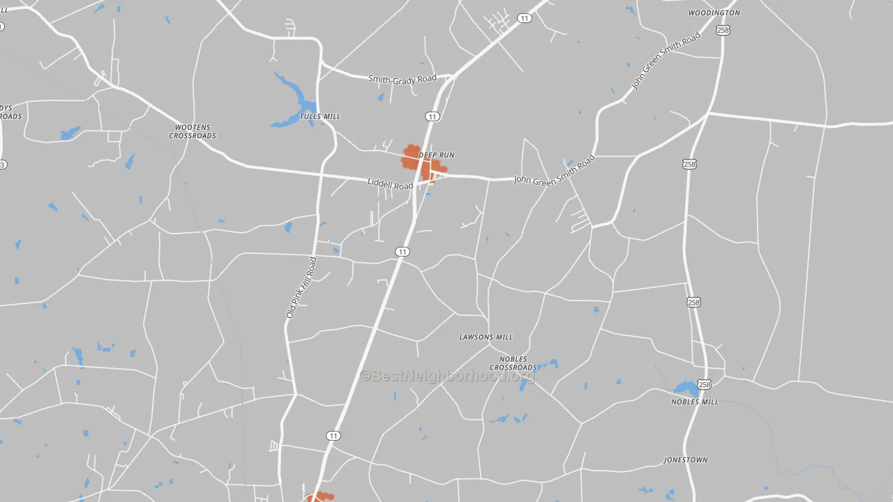 Bike Grade map of 28525, NC
