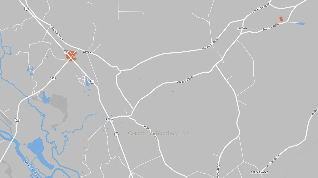 Bike Grade map of 28527, NC
