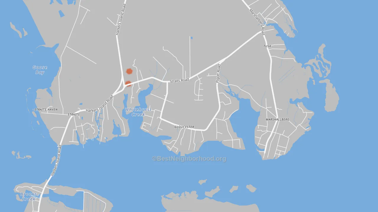 Bike Grade map of 28528, NC