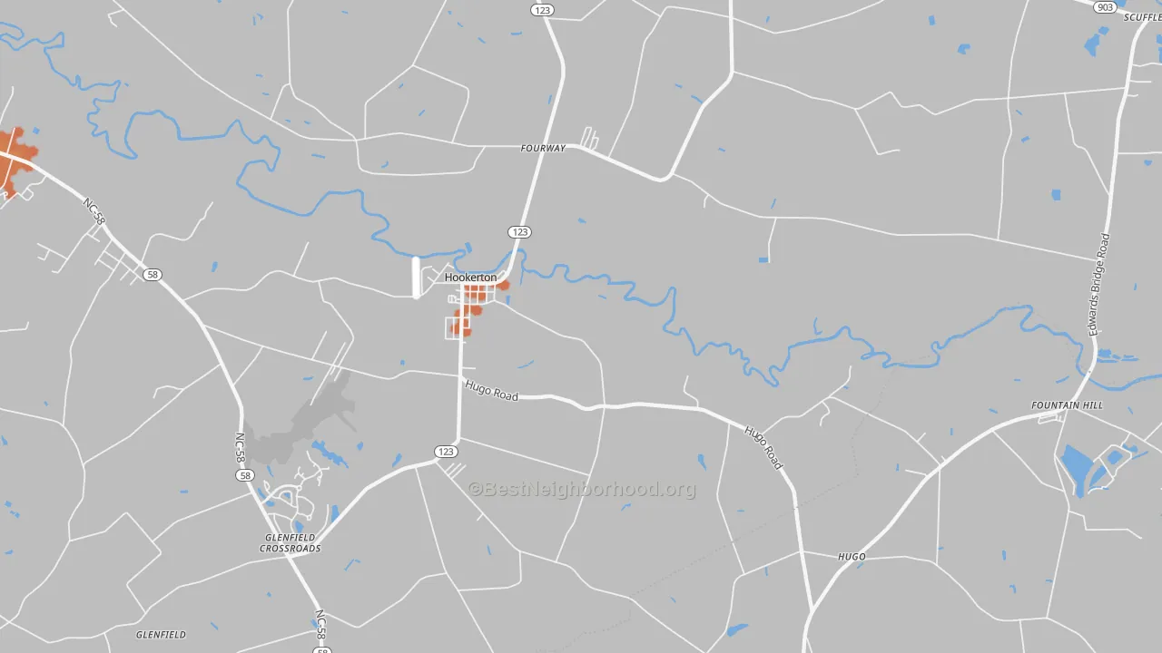 Bike Grade map of 28538, NC