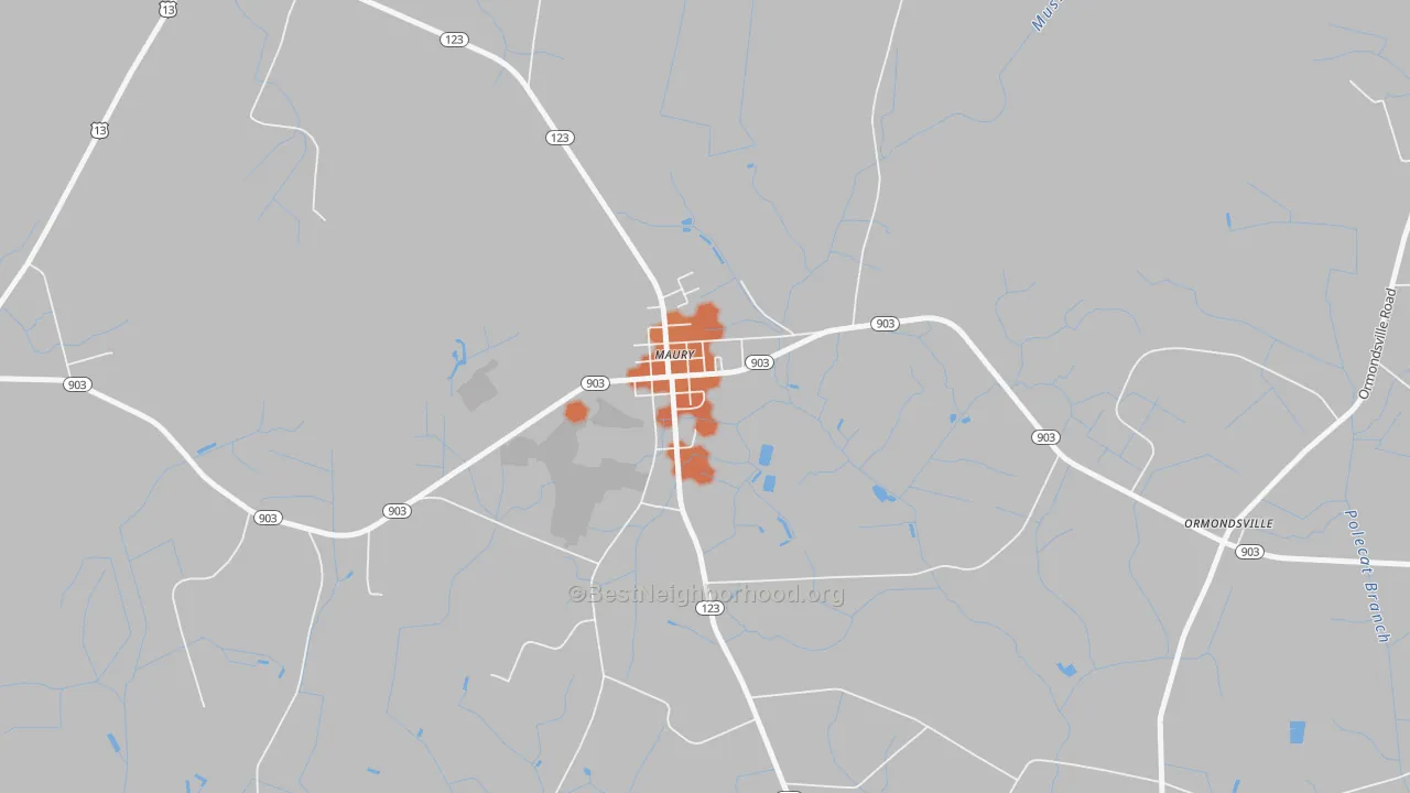 Bike Grade map of 28554, NC
