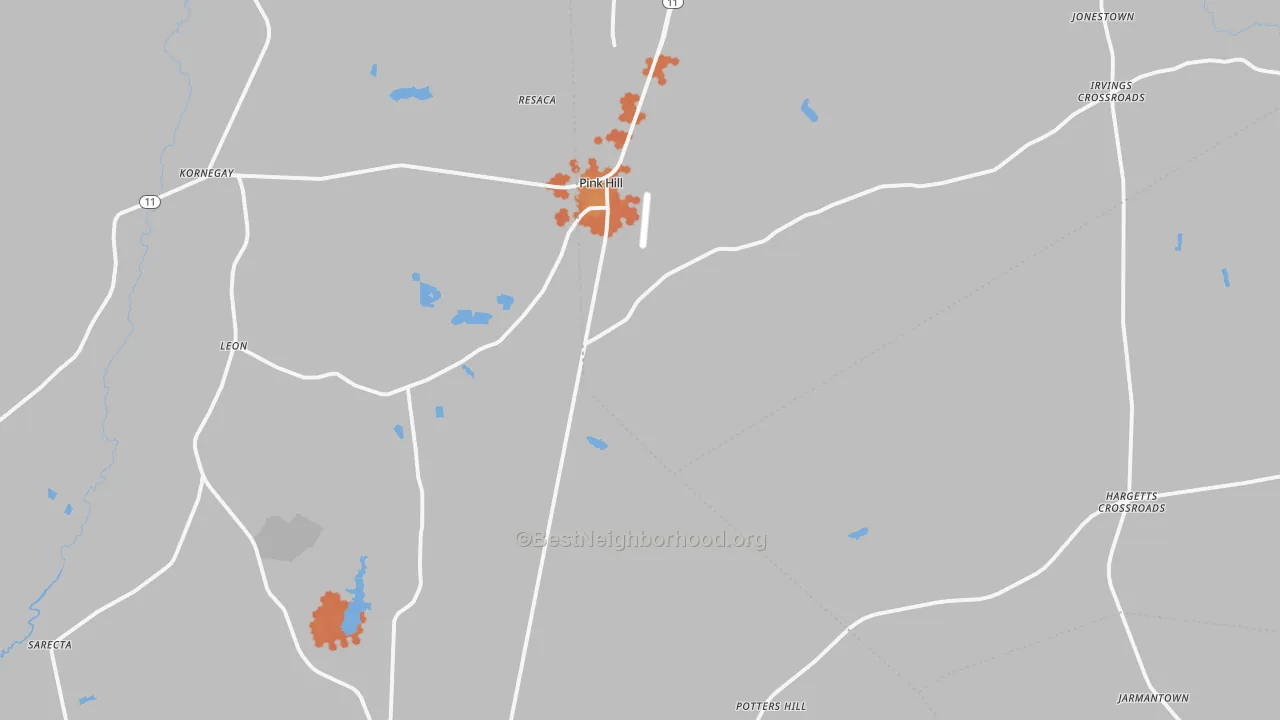 Bike Grade map of 28572, NC