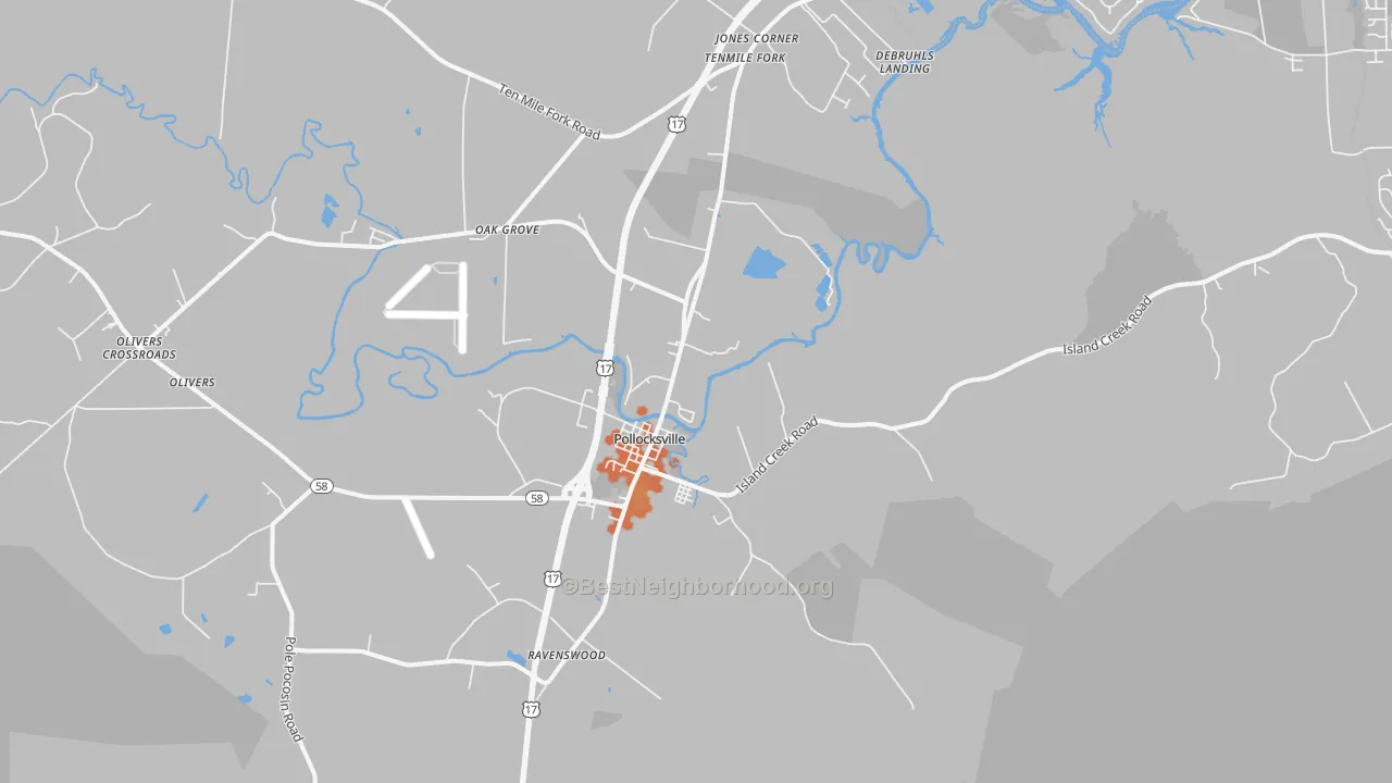 Bike Grade map of 28573, NC