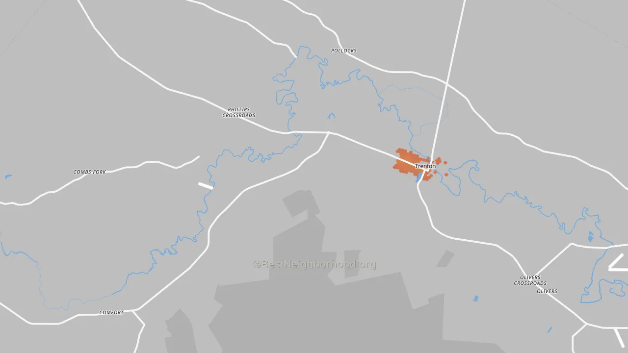 Bike Grade map of 28585, NC