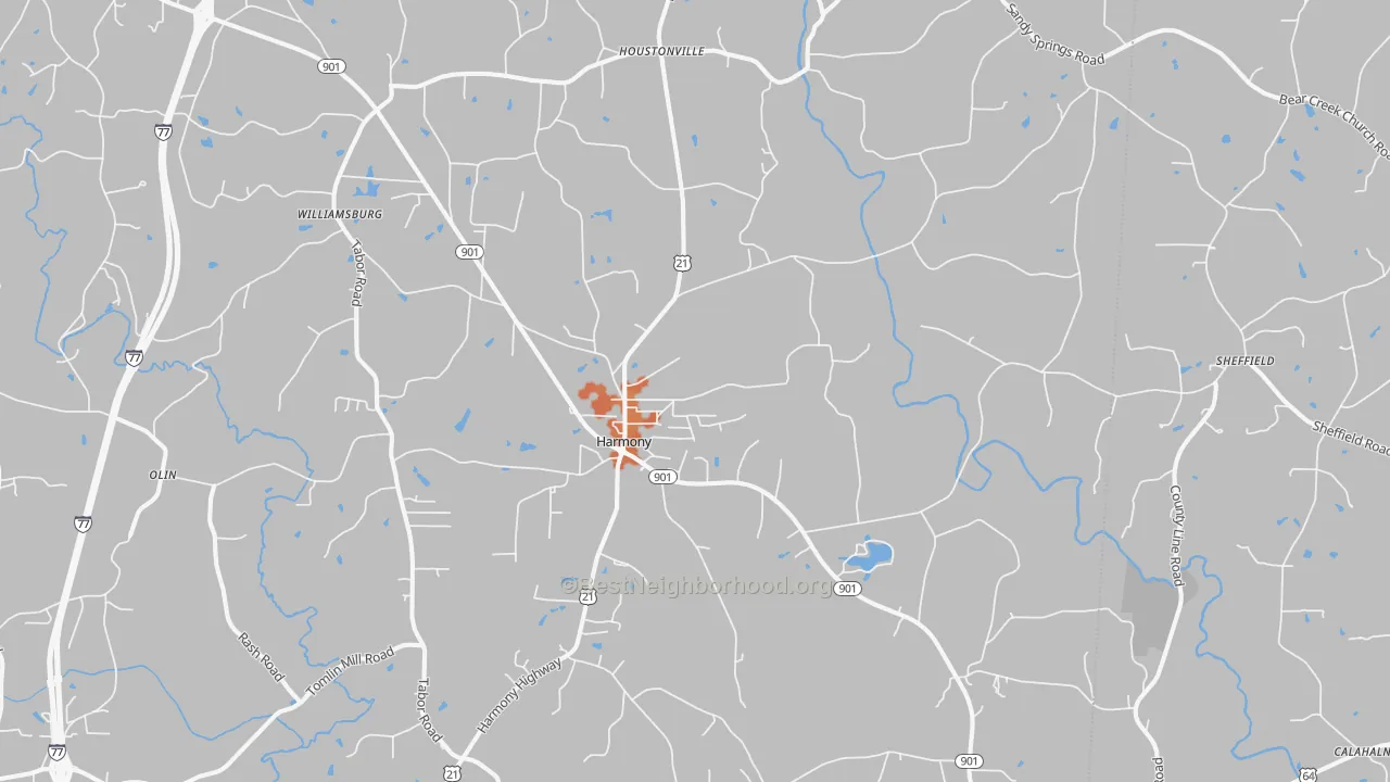Bike Grade map of 28634, NC