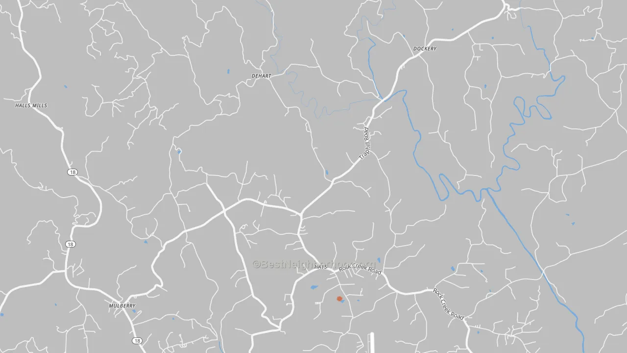 Bike Grade map of 28635, NC