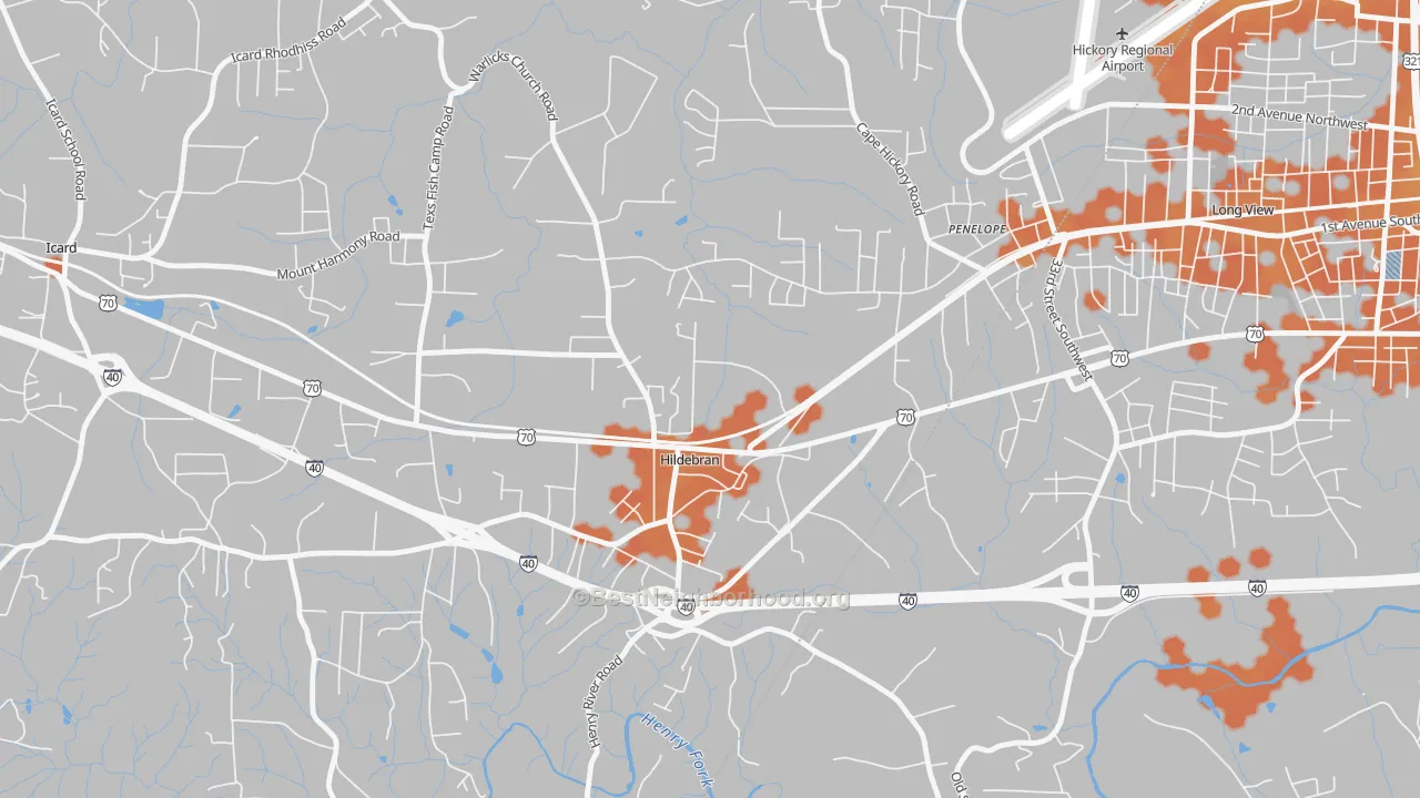 Bike Grade map of 28637, NC
