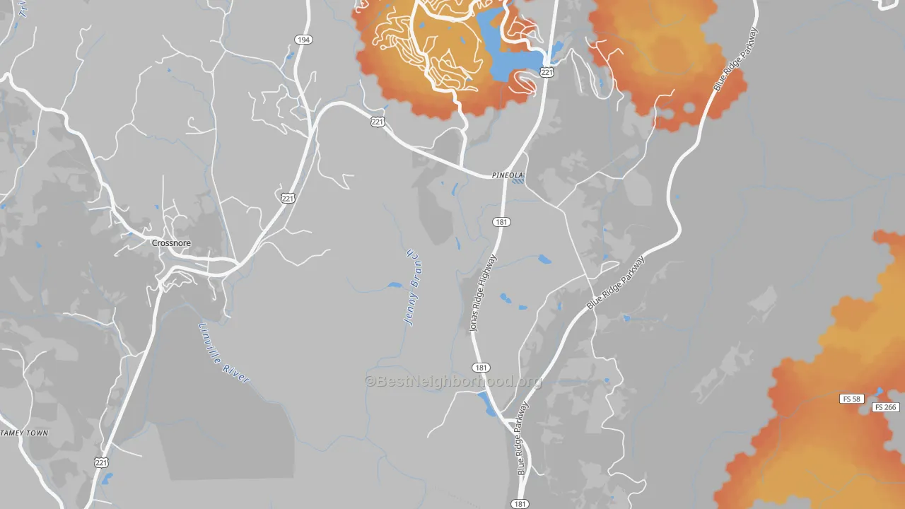 Bike Grade map of 28662, NC