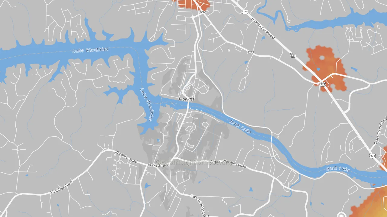 Bike Grade map of 28667, NC
