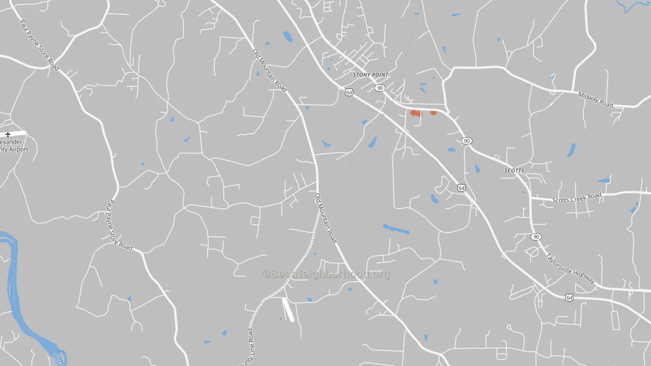 Bike Grade map of 28678, NC