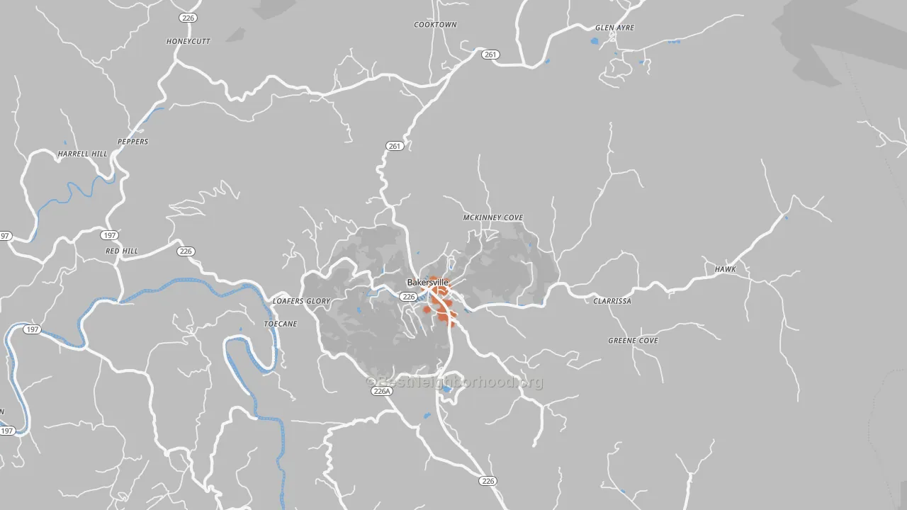 Bike Grade map of 28705, NC