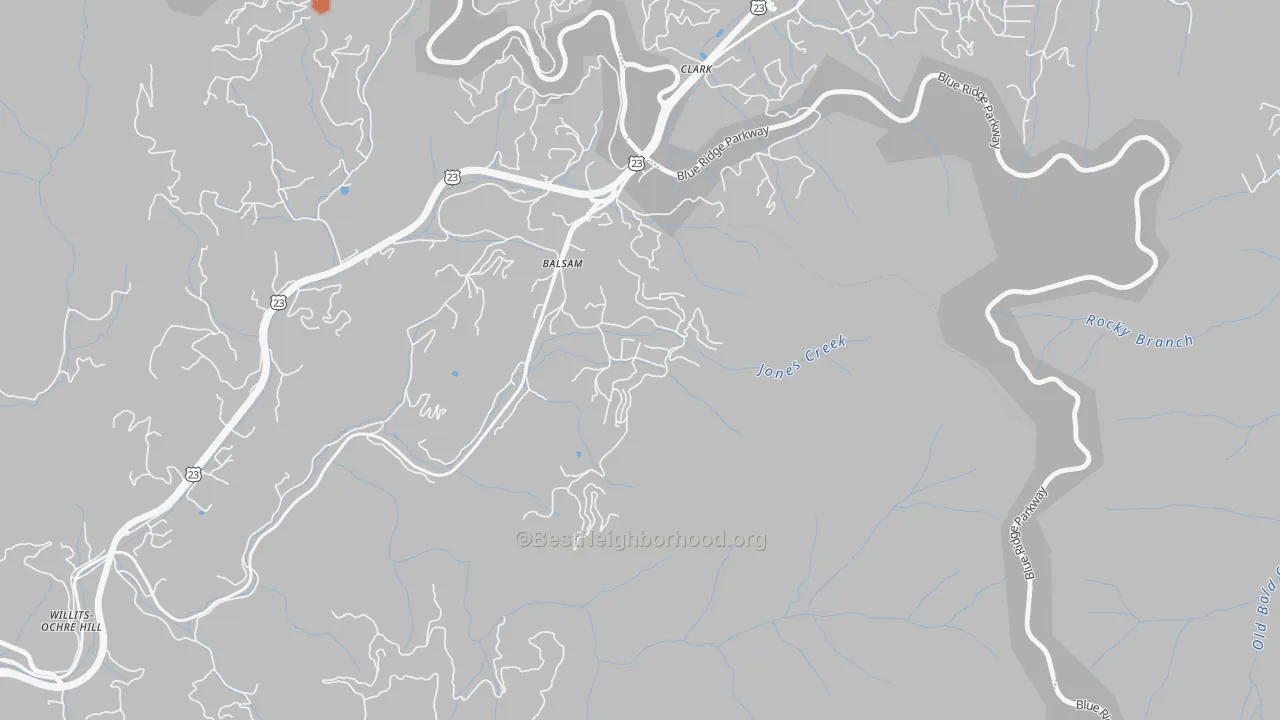 Bike Grade map of 28707, NC