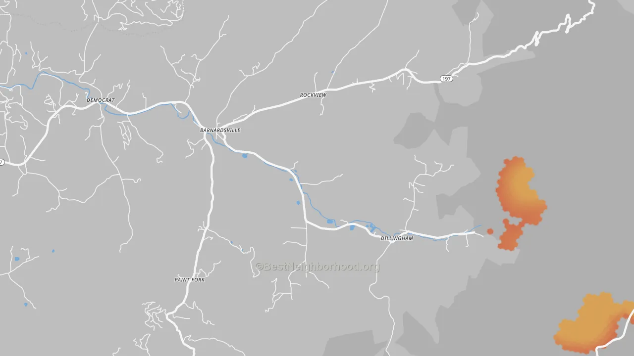 Bike Grade map of 28709, NC