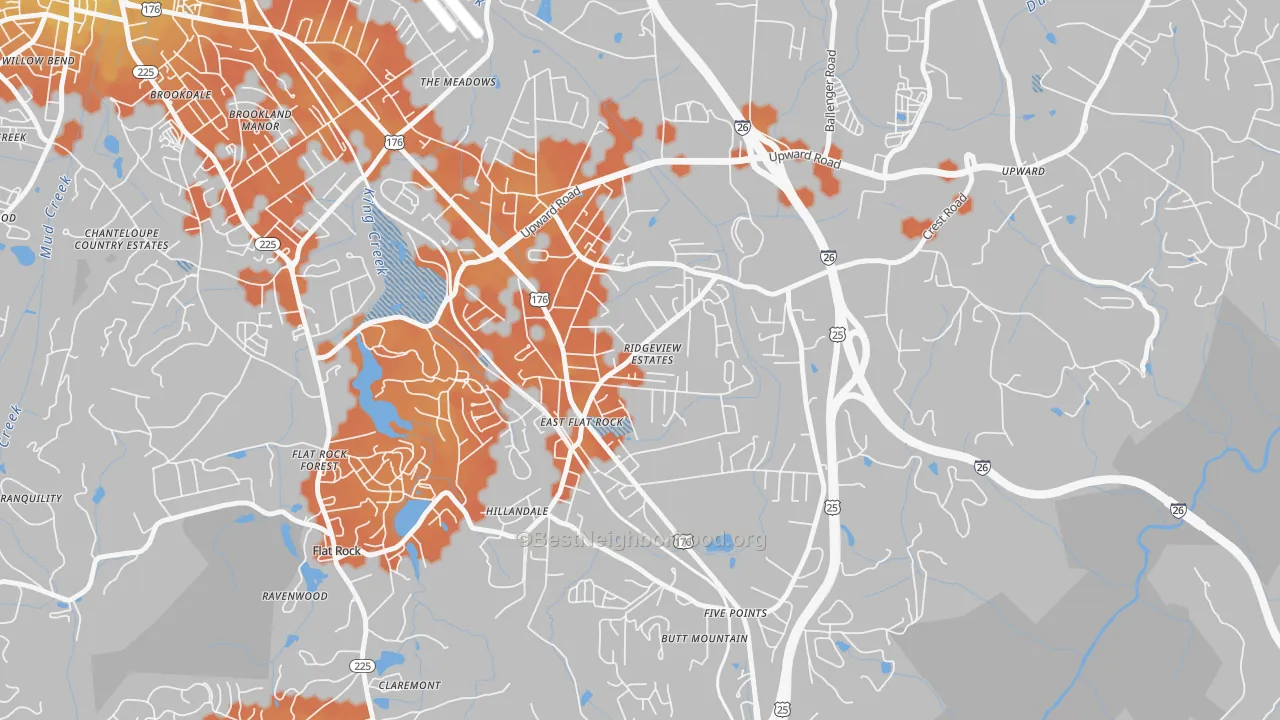 Bike Grade map of 28726, NC