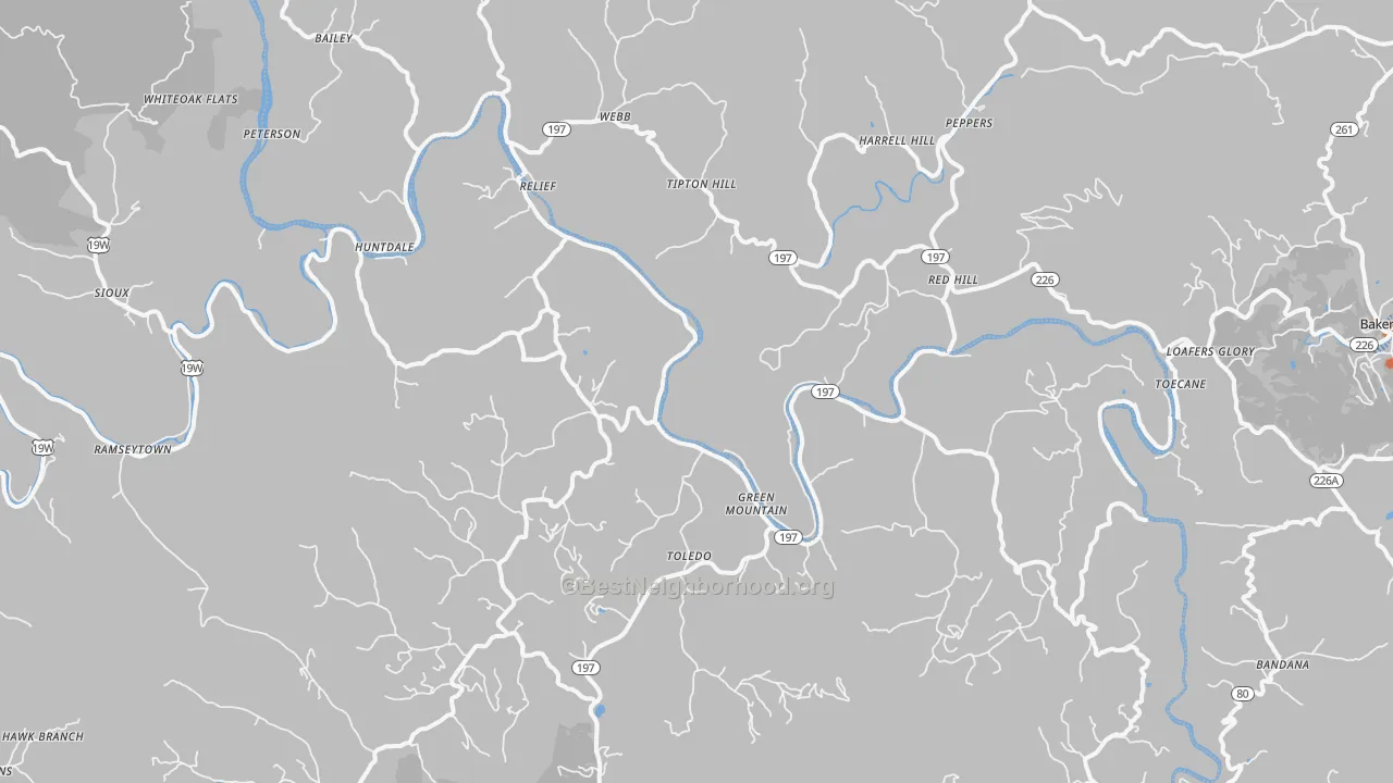 Bike Grade map of 28740, NC