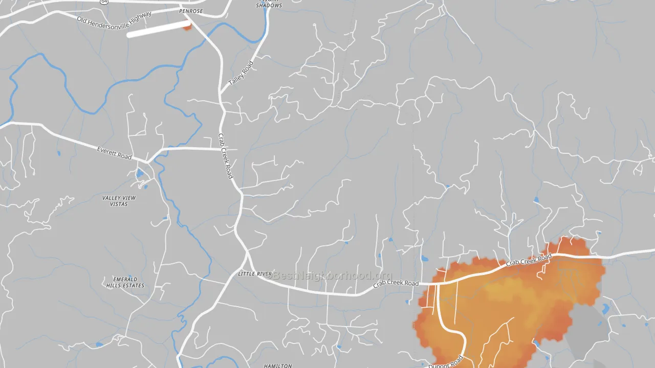 Bike Grade map of 28766, NC