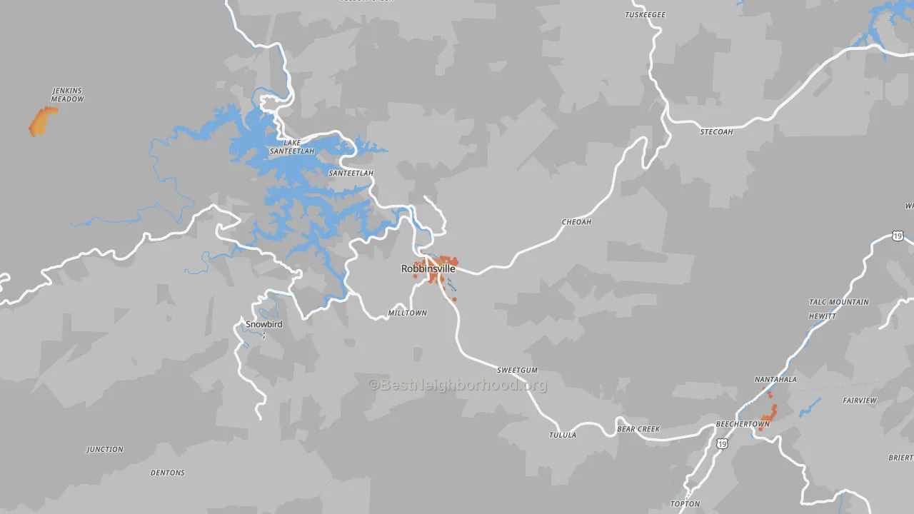Bike Grade map of 28771, NC