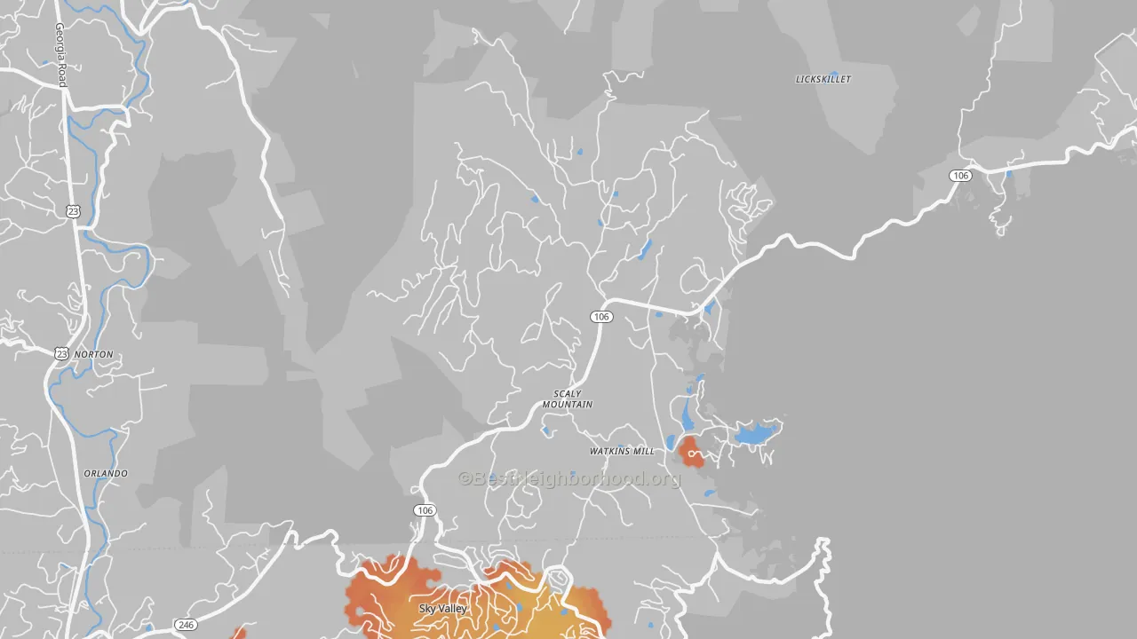 Bike Grade map of 28775, NC