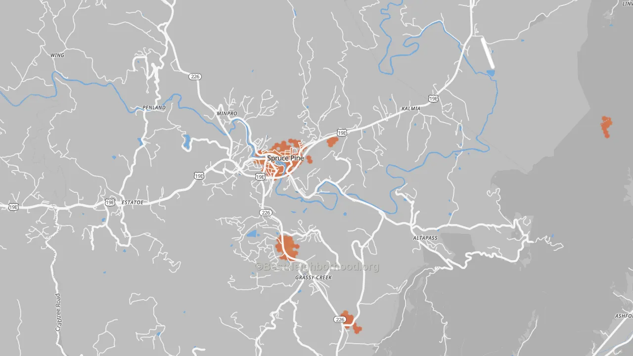 Bike Grade map of 28777, NC
