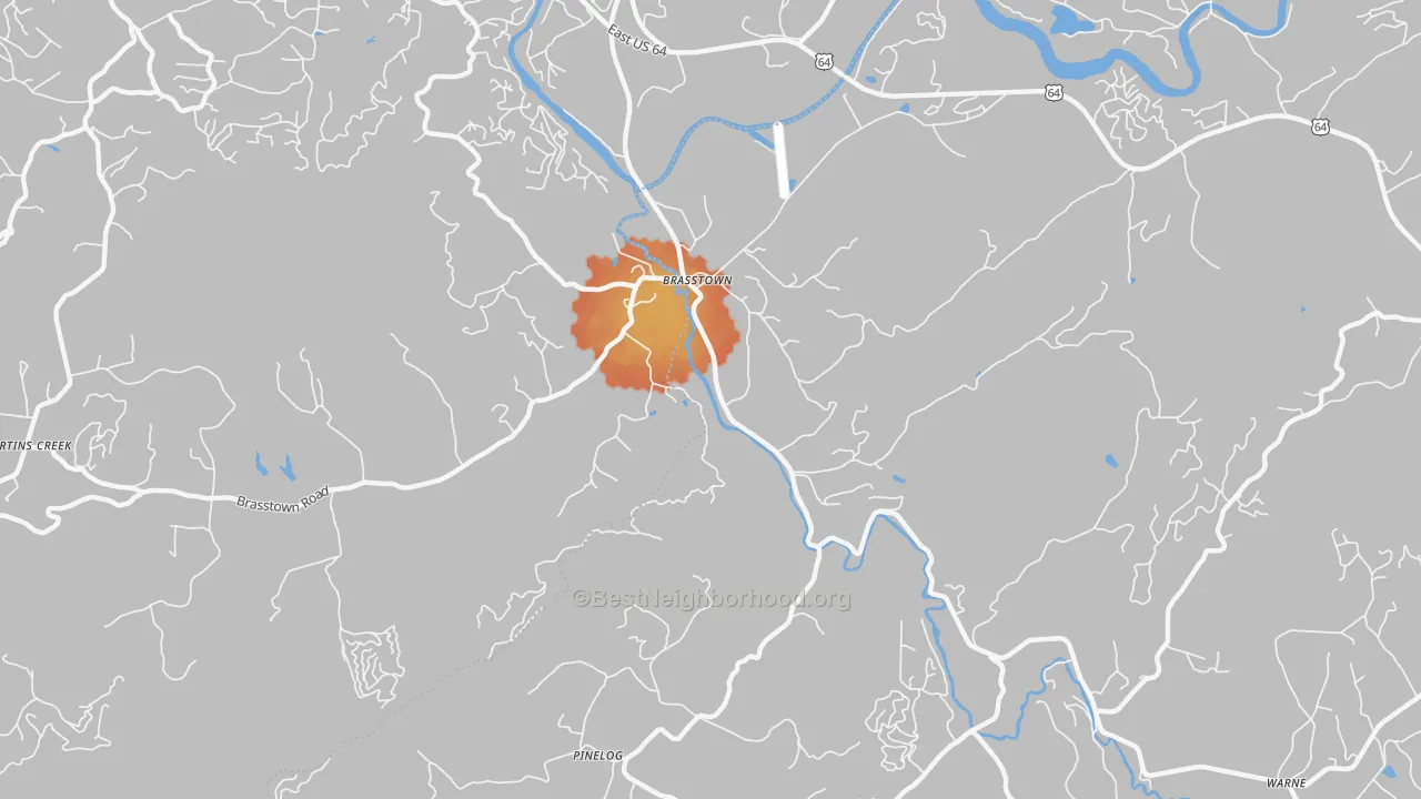 Bike Grade map of 28902, NC