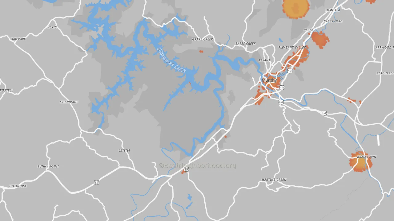 Bike Grade map of 28906, NC
