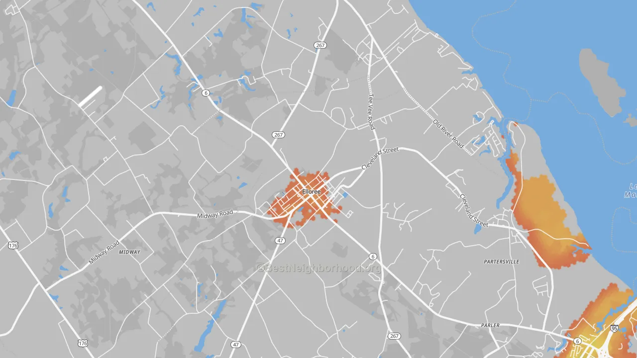 Bike Grade map of 29047, SC