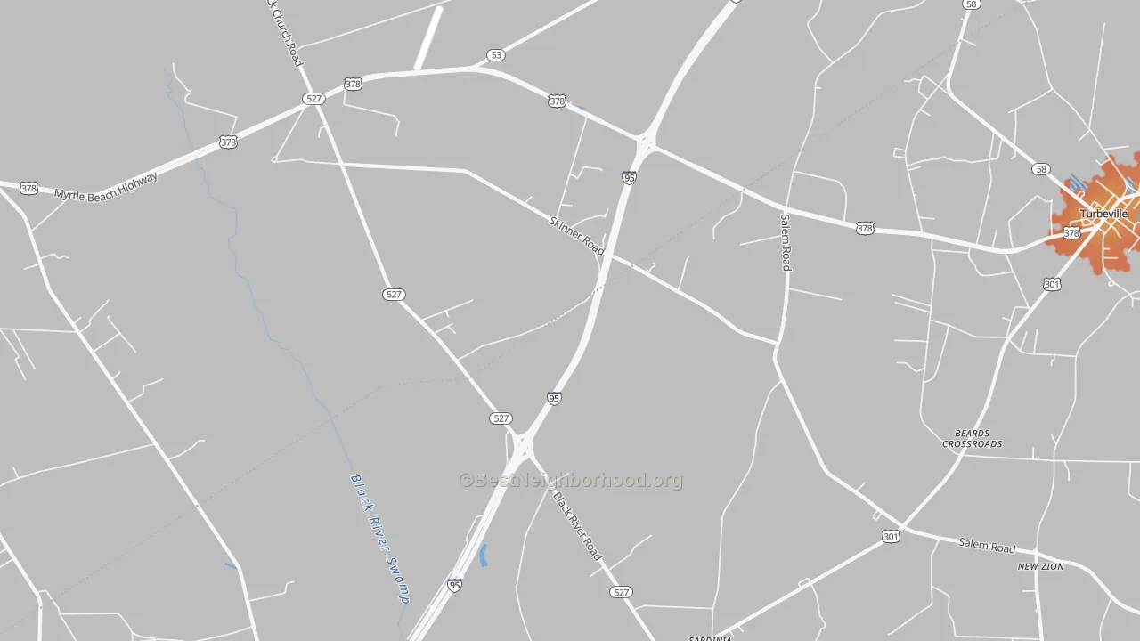 Bike Grade map of 29051, SC