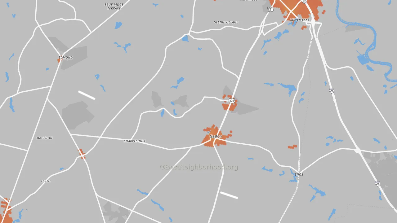 Bike Grade map of 29053, SC
