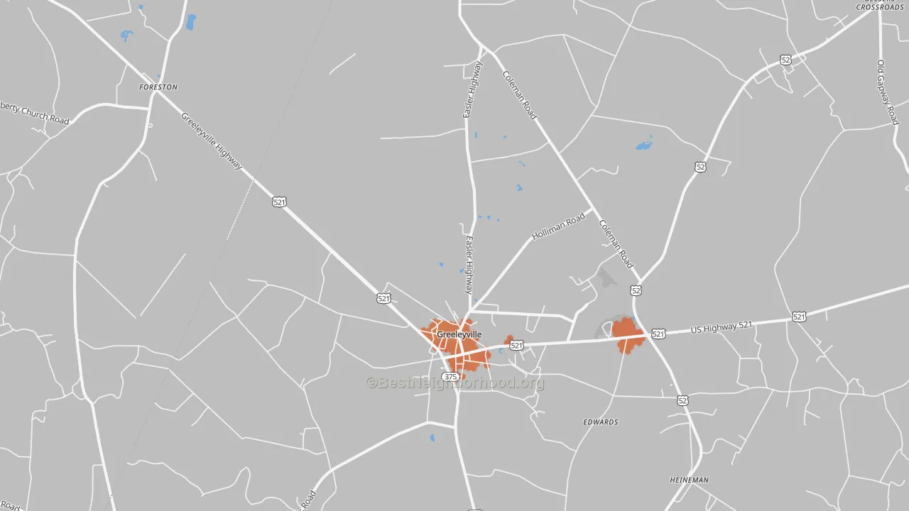 Bike Grade map of 29056, SC