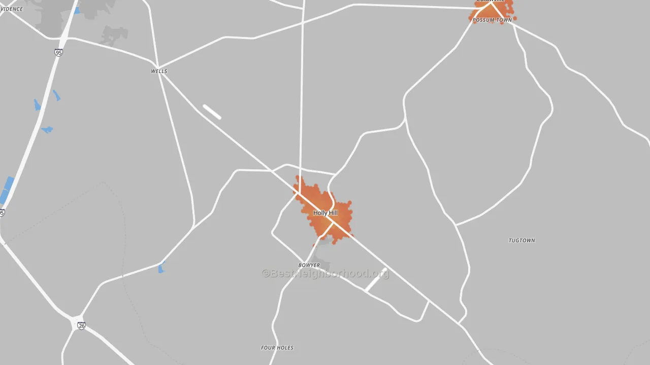 Bike Grade map of 29059, SC