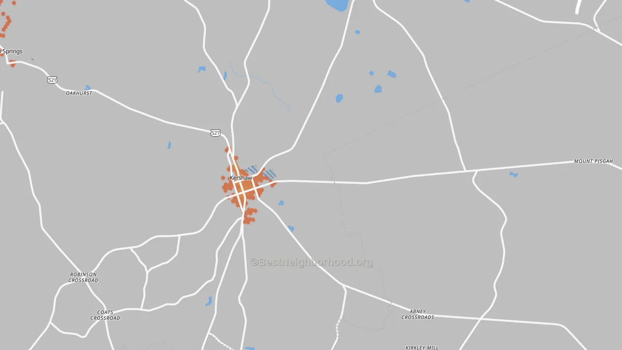 Bike Grade map of 29067, SC