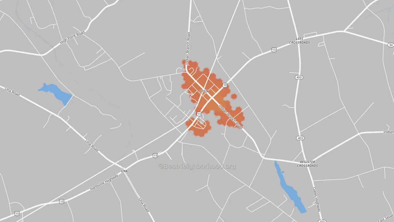 Bike Grade map of 29079, SC