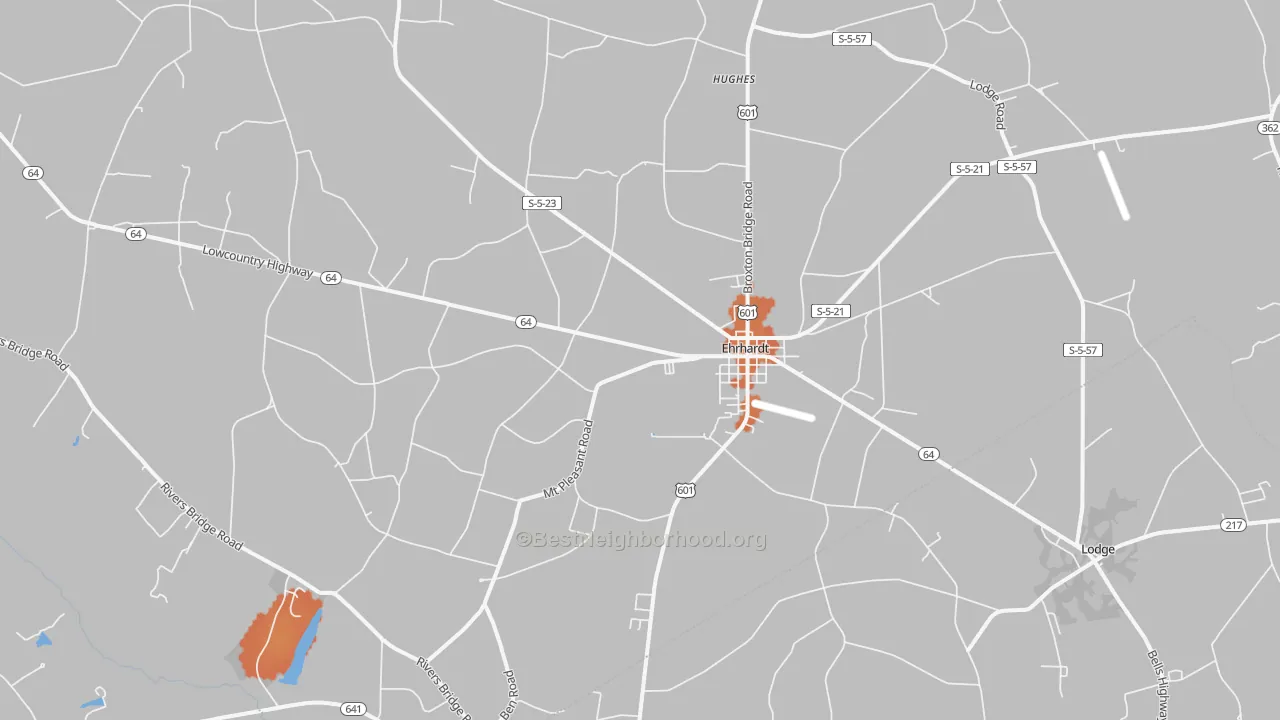 Bike Grade map of 29081, SC