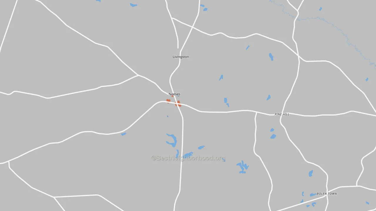 Bike Grade map of 29107, SC