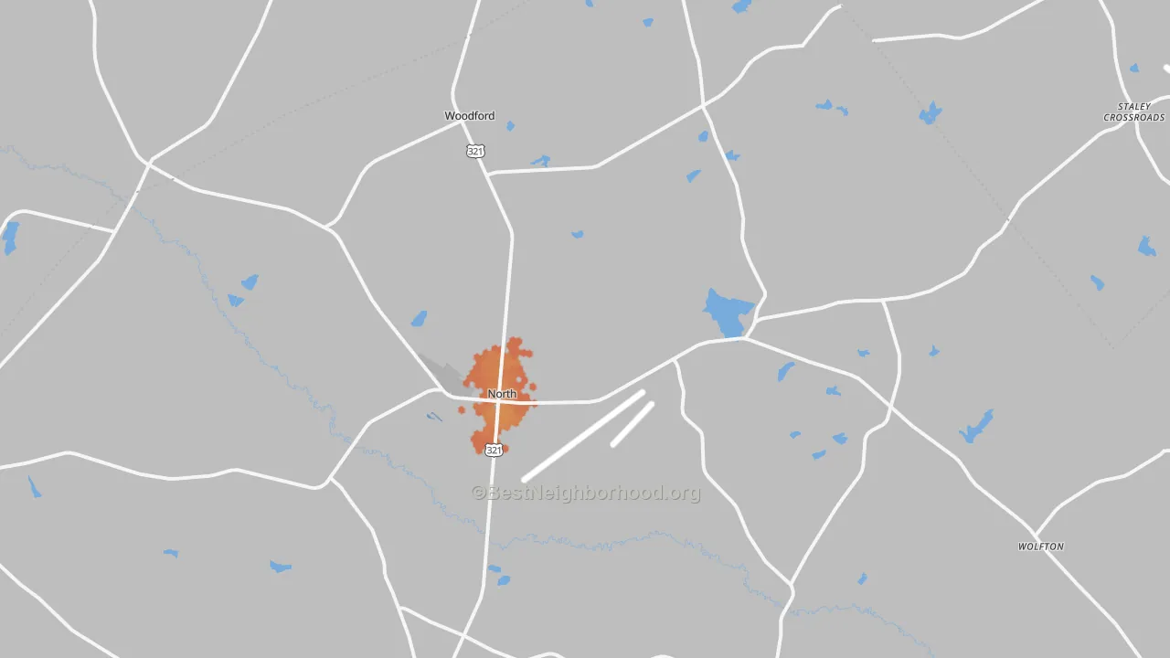 Bike Grade map of 29112, SC