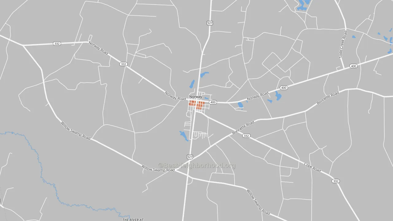 Bike Grade map of 29113, SC