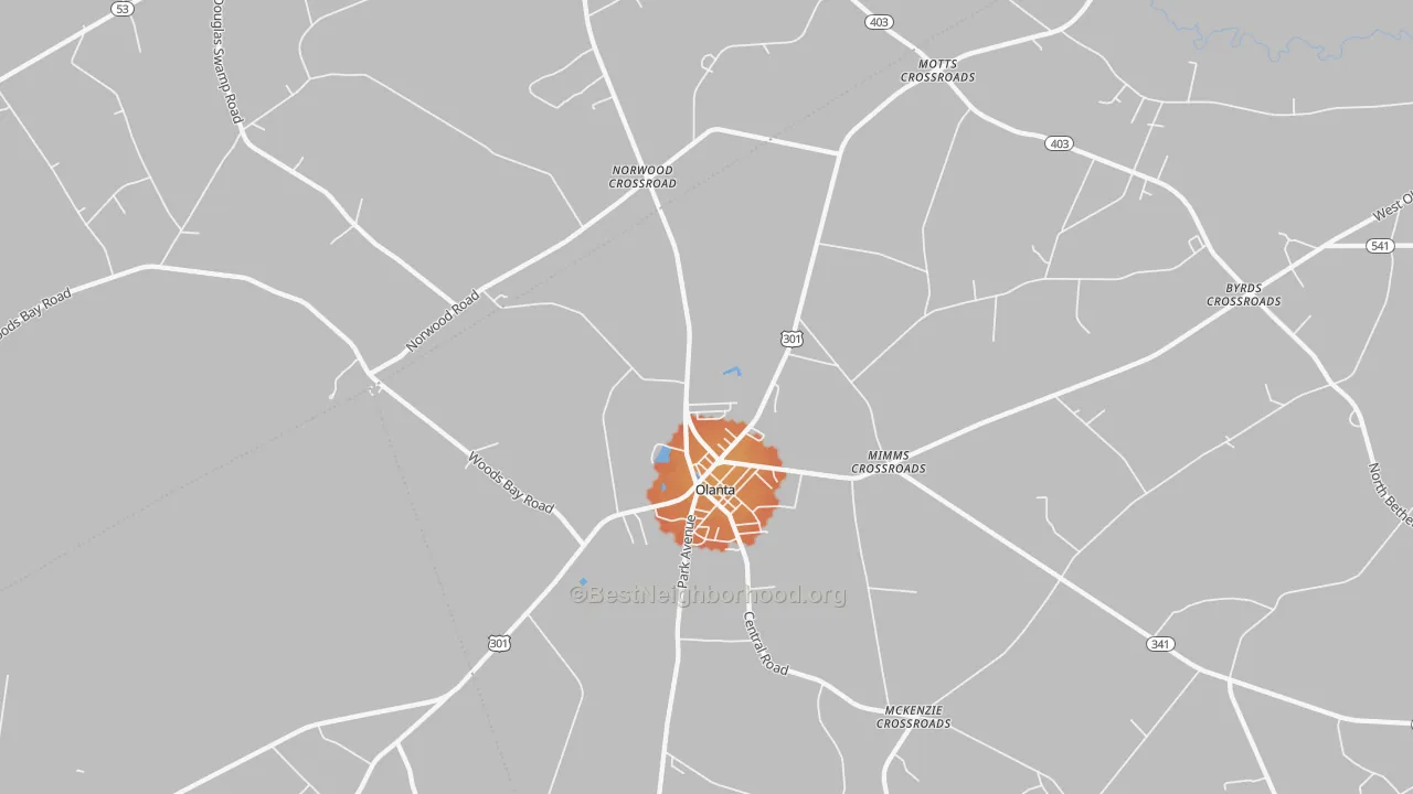 Bike Grade map of 29114, SC