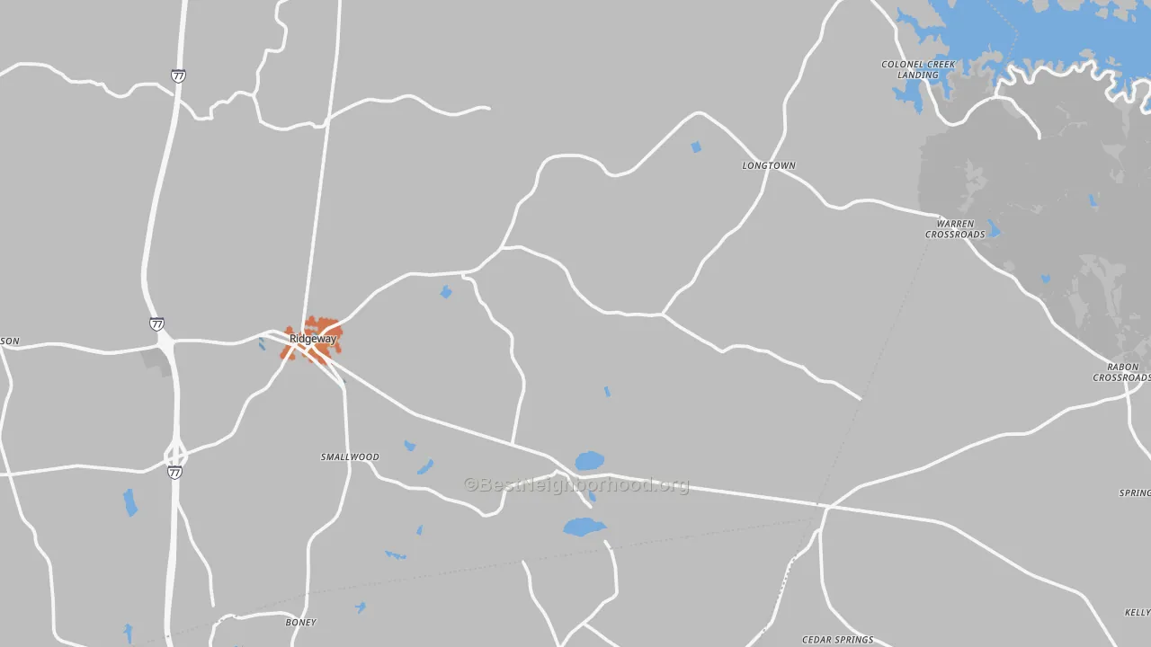 Bike Grade map of 29130, SC