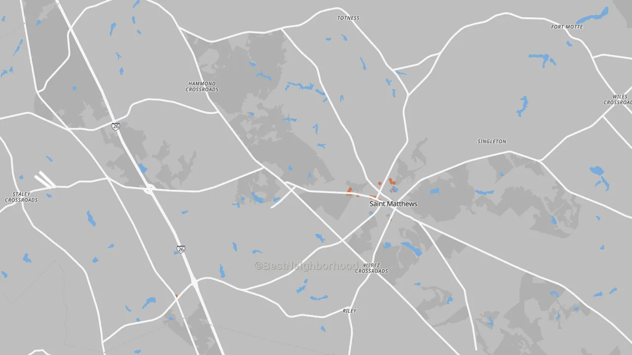 Bike Grade map of 29135, SC