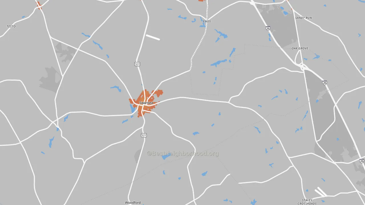 Bike Grade map of 29160, SC