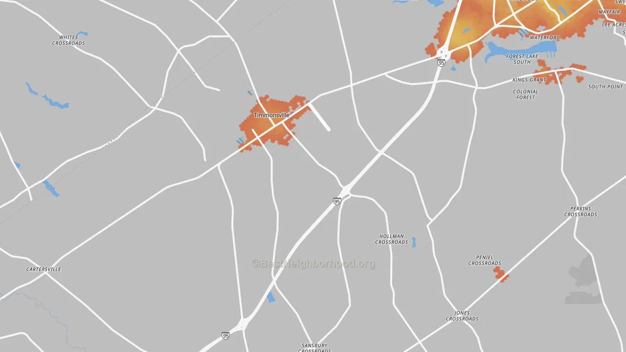 Bike Grade map of 29161, SC