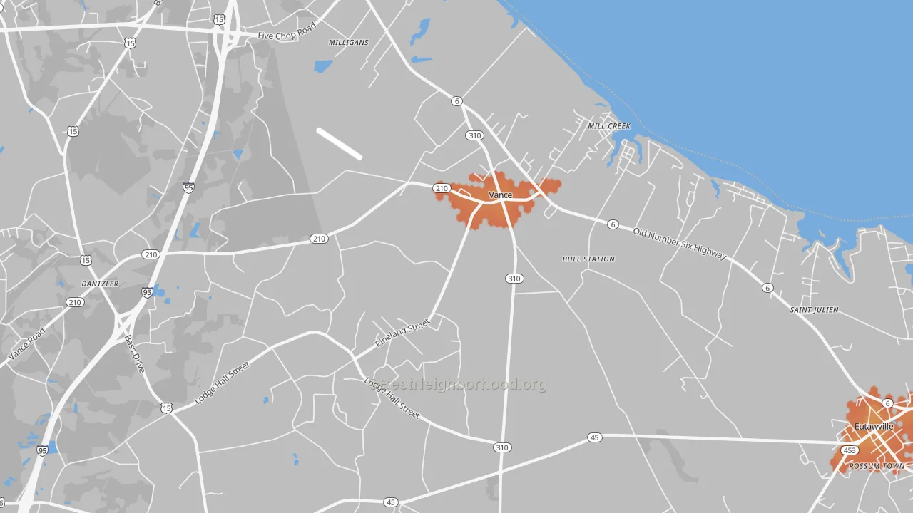 Bike Grade map of 29163, SC