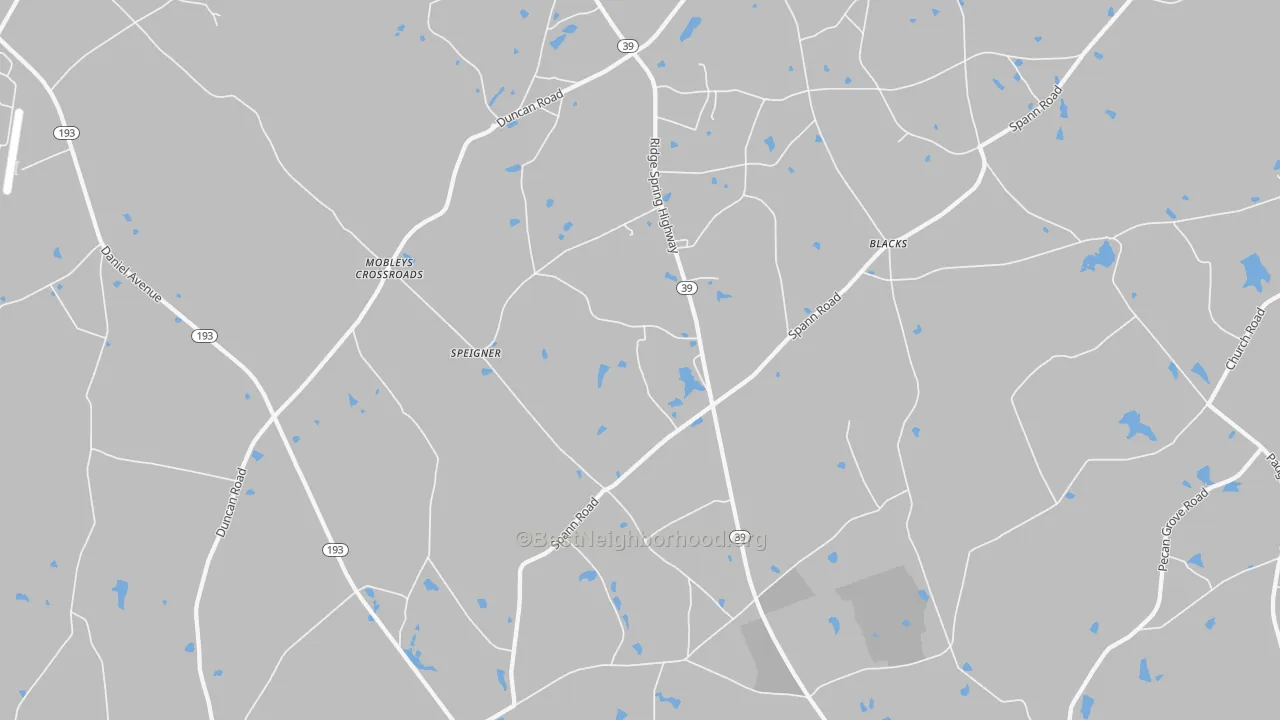 Bike Grade map of 29166, SC