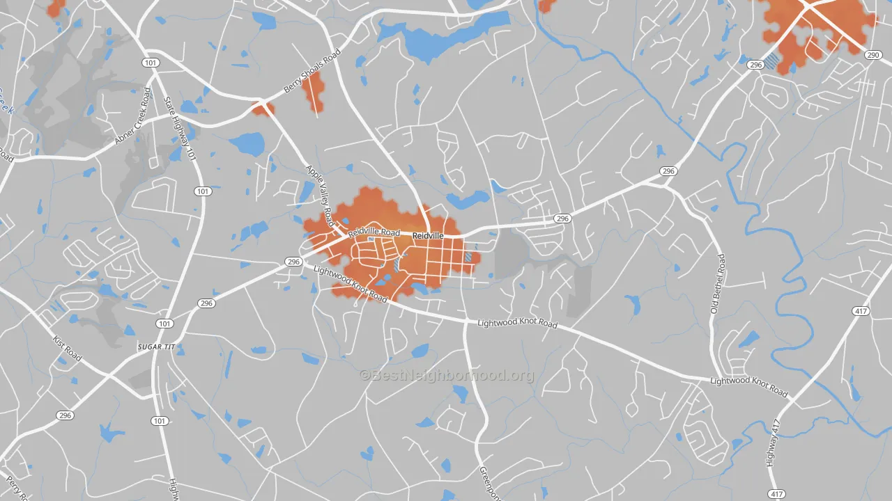 Bike Grade map of 29375, SC