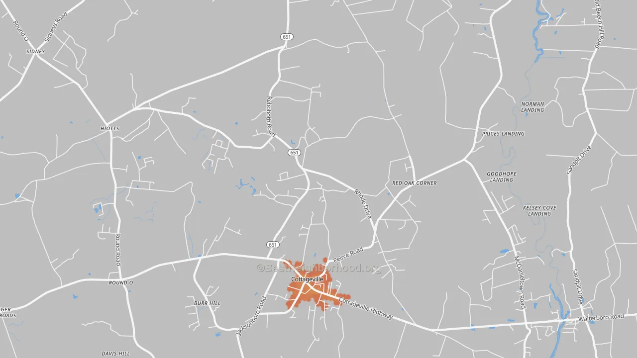 Bike Grade map of 29435, SC
