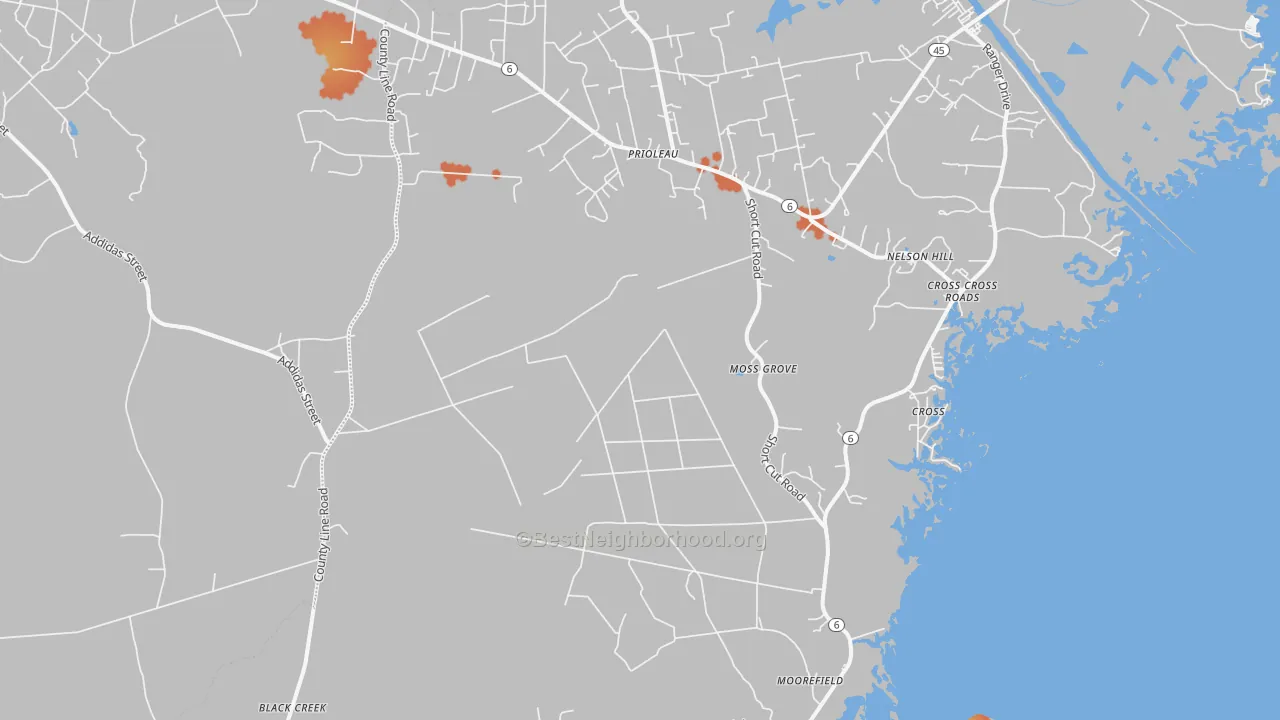 Bike Grade map of 29436, SC